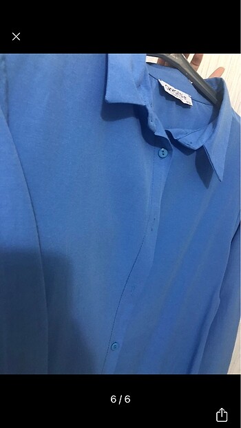 diğer Beden Oversize mavi gömlek