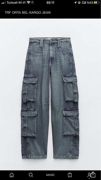 Zara orta bel jean