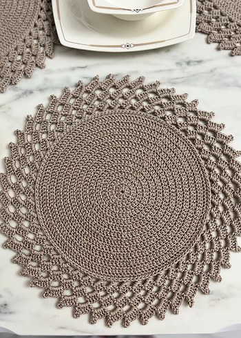 6lı kahverengi supla Amerikan servis - Görsel 4