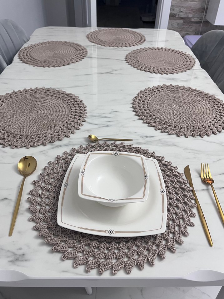 6lı kahverengi supla Amerikan servis - Görsel 2