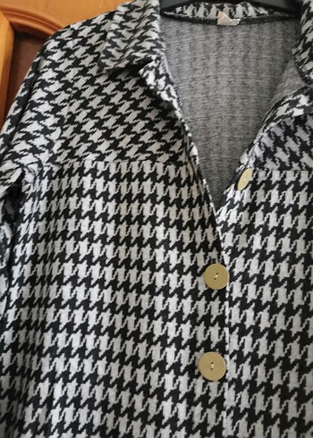 Düğmeli Gri Uzun Kadın Kaban - Görsel 4