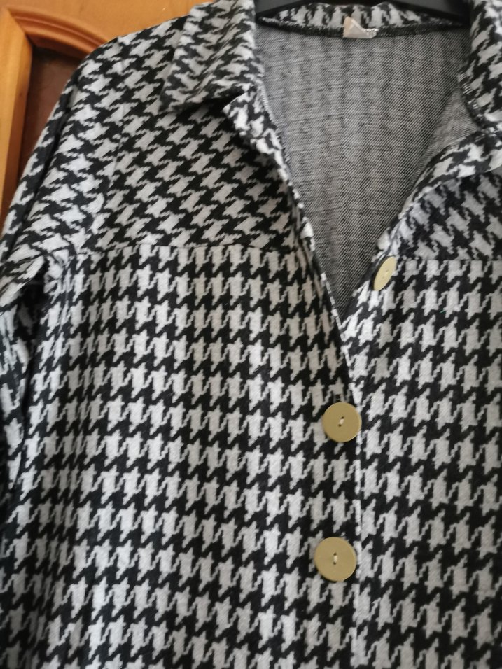 Düğmeli Gri Uzun Kadın Kaban - Görsel 4