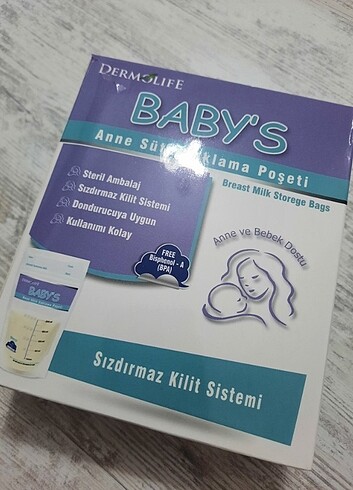 Anne sütü saklama poşeti 2 kutu - Görsel 2