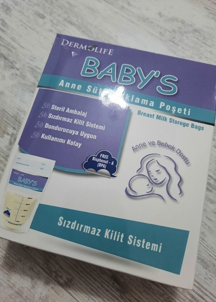 Anne sütü saklama poşeti 2 kutu - Görsel 2