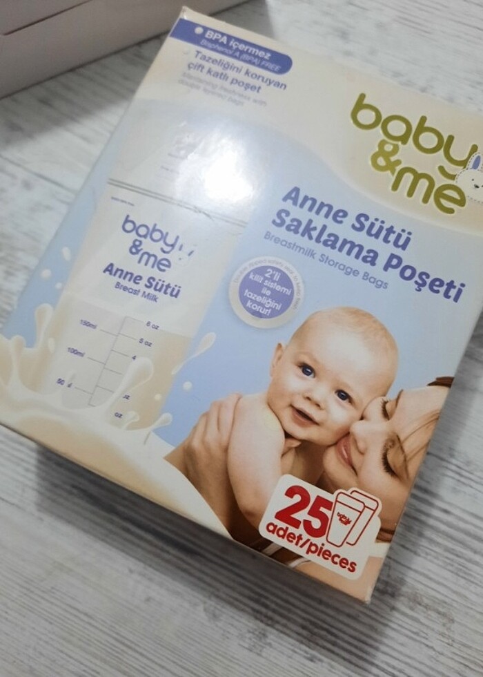 Anne sütü saklama poşeti 2 kutu - Görsel 3