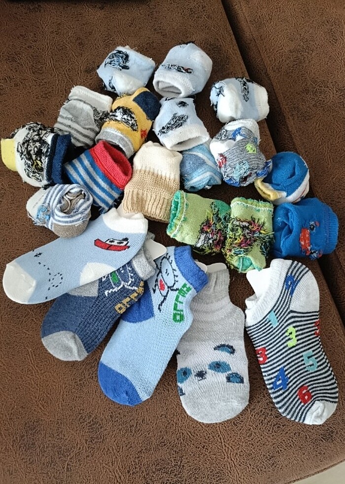21 adet bebek çorap  - Görsel 2