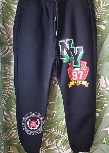 Siyah Baskılı Unisex  Eşofman Altı - Görsel 2