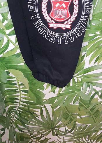 Siyah Baskılı Unisex  Eşofman Altı - Görsel 3