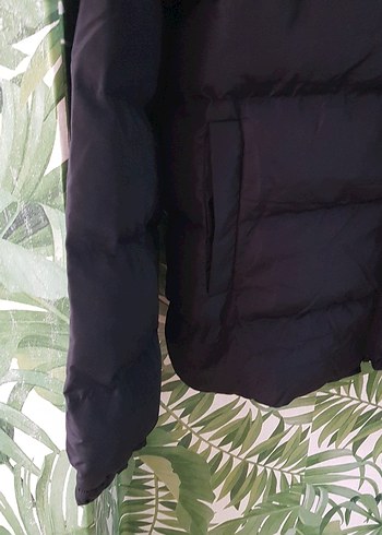 Erkek Siyah Kapüşonlu Kışlık Şişme Mont - Görsel 3