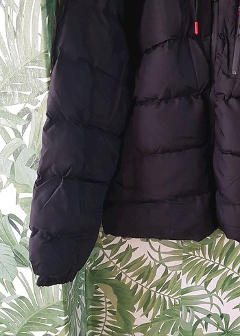 Erkek Siyah Kapüşonlu Midi Mont - Görsel 2