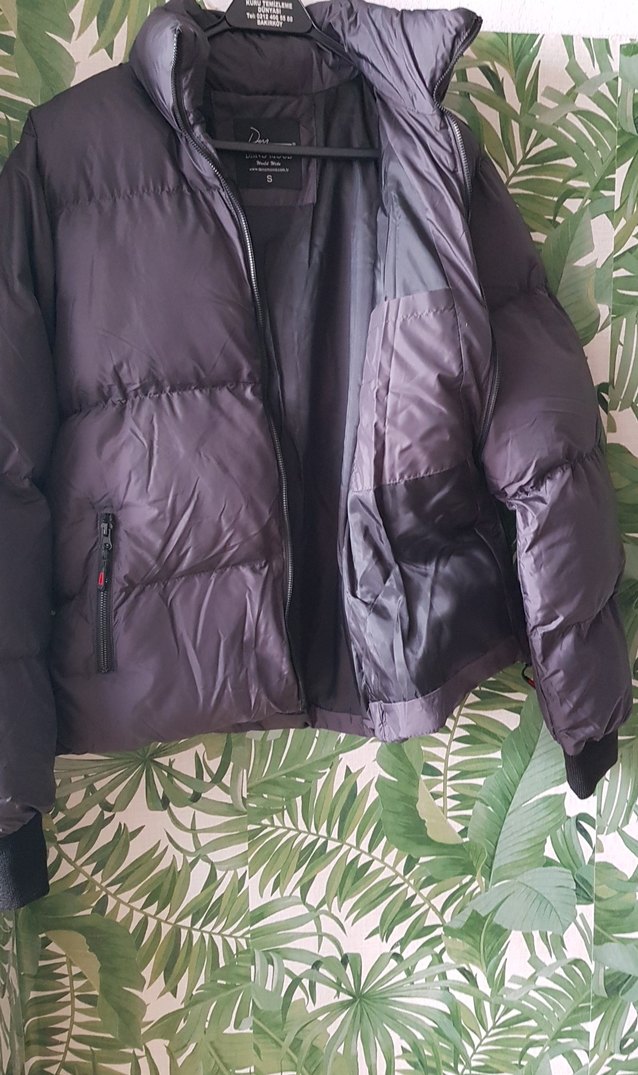 Erkek Gri Sıcak Tutucu Fermuarlı Kış Ceketi - Görsel 5