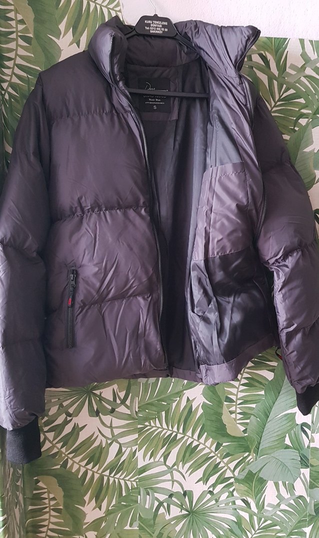 Erkek Gri Sıcak Tutucu Fermuarlı Kış Ceketi - Görsel 4