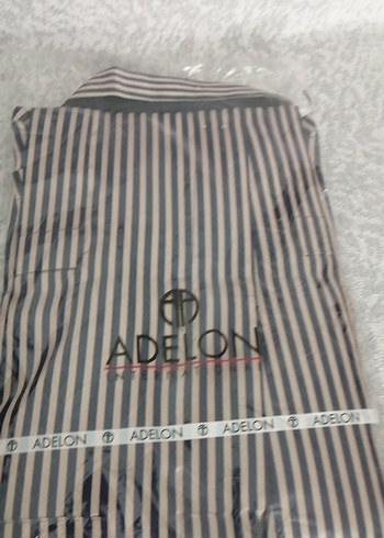 Gri Çizgili Erkek saten sabahlık - Görsel 15