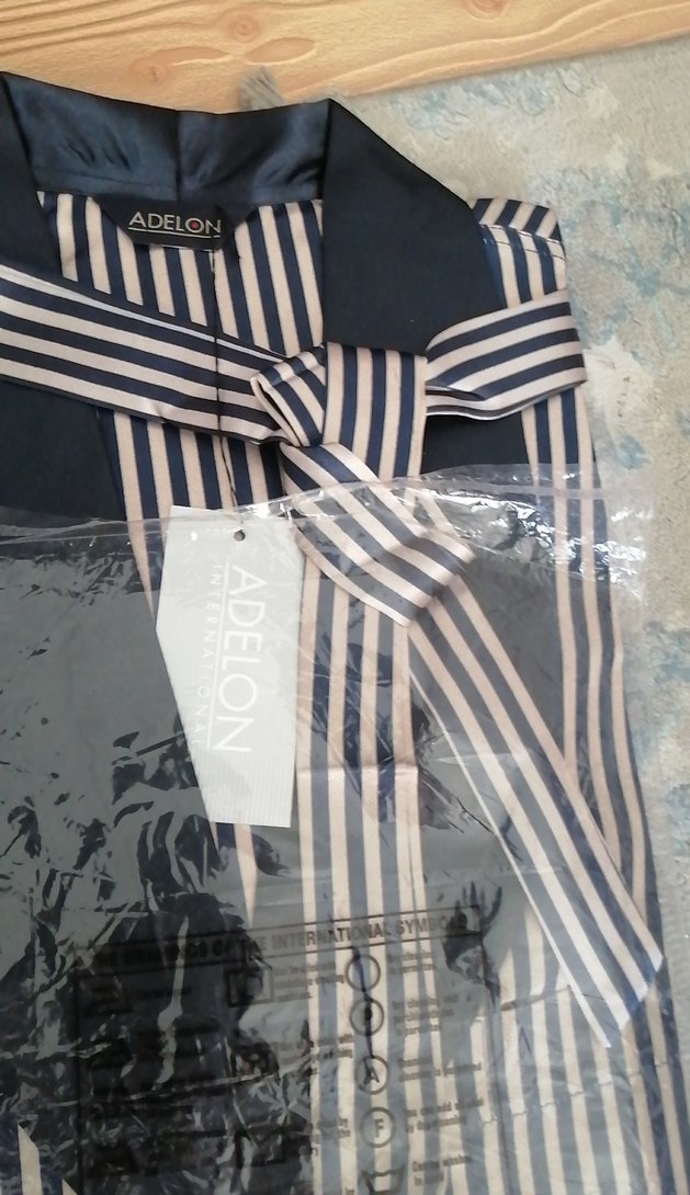 Gri Çizgili Erkek saten sabahlık - Görsel 4