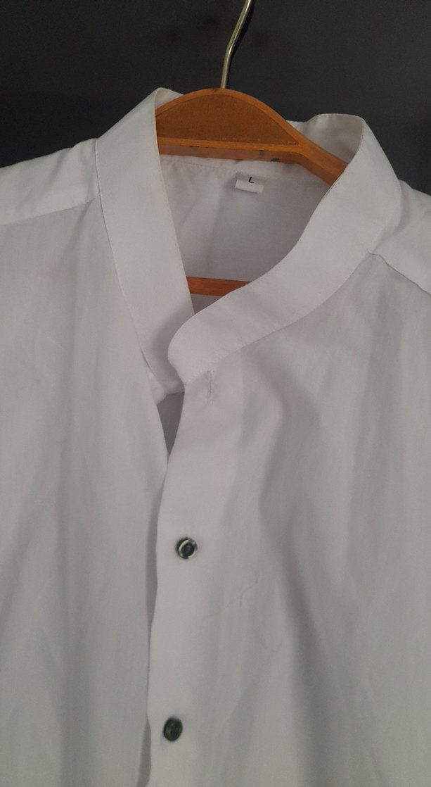 Erkek Beyaz asci gomlegi Uzun Kollu Gömlek - Görsel 2