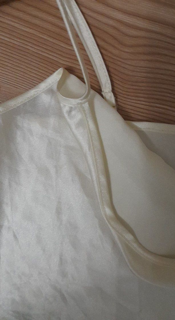 Krem saten  Askılı bustiyer - Görsel 5