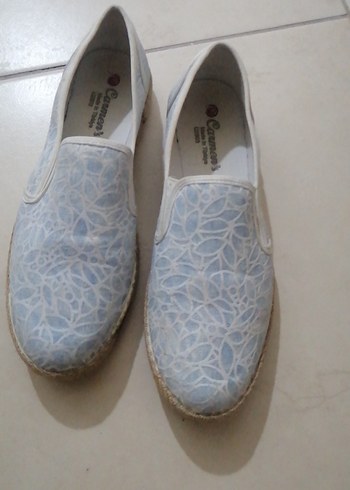 Mavi Bağcıklı Dolgu Topuklu Kadın Espadril - Görsel 7