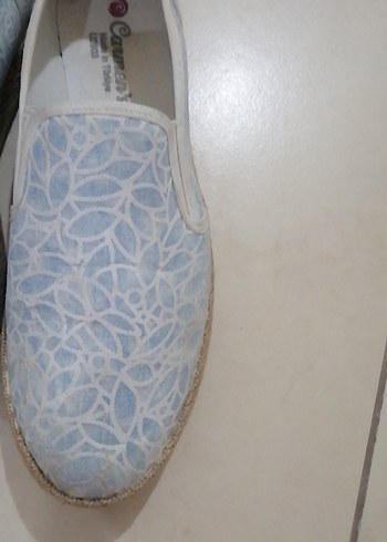 Mavi Bağcıklı Dolgu Topuklu Kadın Espadril - Görsel 3