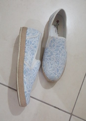 Mavi Bağcıklı Dolgu Topuklu Kadın Espadril - Görsel 2