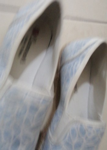 Mavi Bağcıklı Dolgu Topuklu Kadın Espadril - Görsel 10