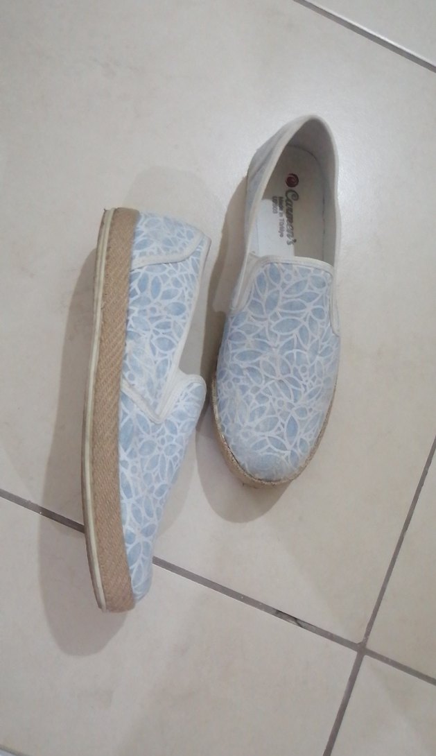 Mavi Bağcıklı Dolgu Topuklu Kadın Espadril - Görsel 2