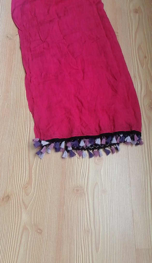 Pembe Drapeli Kadın Bohem şezlong örtüsü - Görsel 2