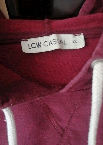 xl Beden bordo Renk Bordo Kapüşonlu Kadın Sweatshirt