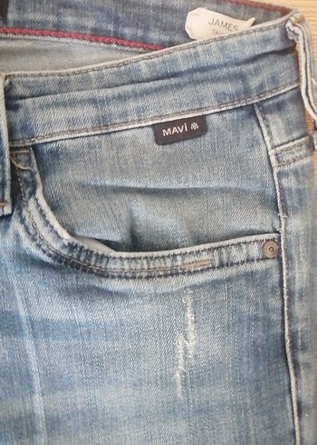 32 Beden mavi Renk Kadın Mavi Denim Bol Kesim Jean