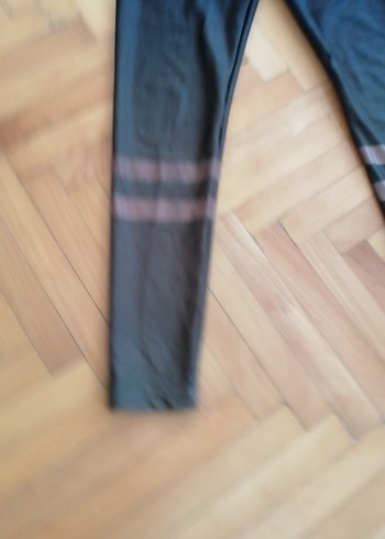 LC Waikiki Siyah Bağlama Desenli Denim Kadın Tayt
