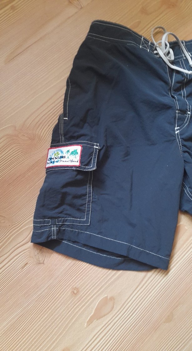 Erkek Kemerli Mini Lacivert Şort - Görsel 3