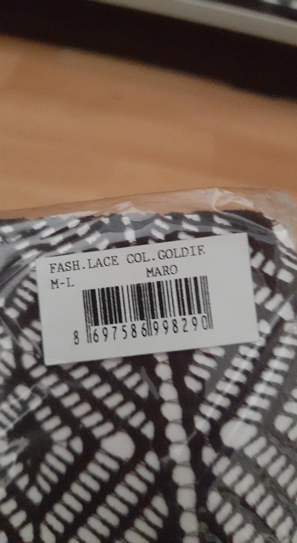 Desenli Kahverengi file corap - Görsel 2