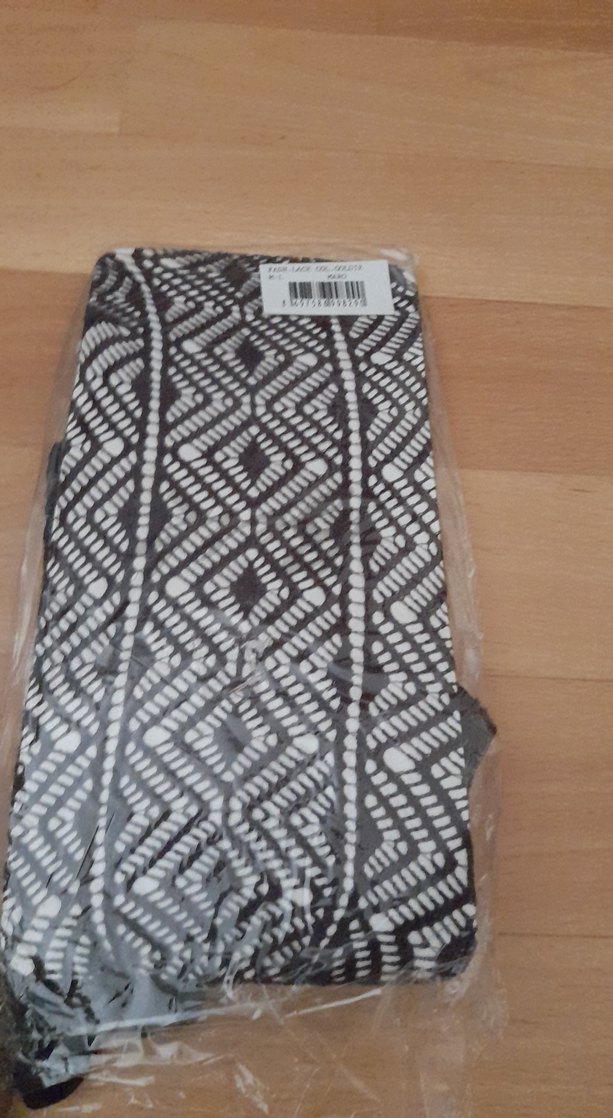 Desenli Kahverengi file corap - Görsel 3