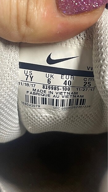 40 Beden nike ayakkabı