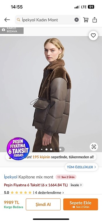 m Beden siyah Renk İpekyolu mont