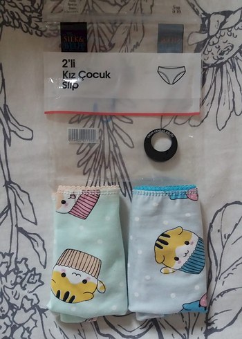 Curomi 2'li Kız Çocuk Baskılı Slip - Görsel 2