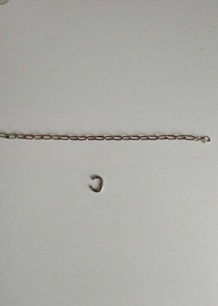 Erkek bileklik çift renkli ve küpe - Görsel 2