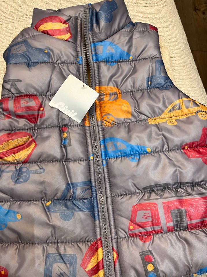 Fermuarlı Gri Erkek Çocuk Yelek - Görsel 2