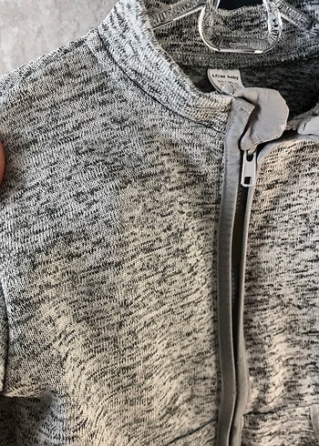 Erkek Çocuk Gri Fermuarlı Sweatshirt - Görsel 3