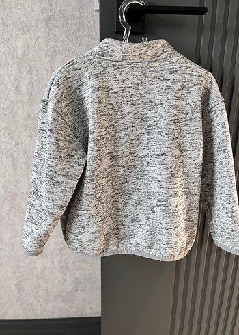 Erkek Çocuk Gri Fermuarlı Sweatshirt - Görsel 4