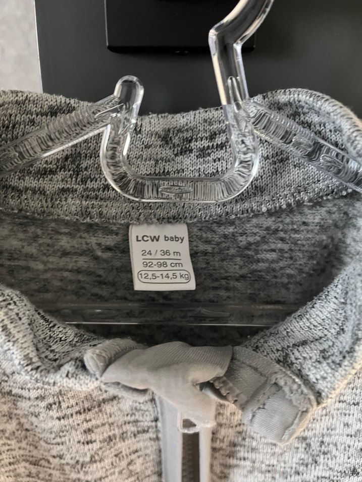 Erkek Çocuk Gri Fermuarlı Sweatshirt - Görsel 2