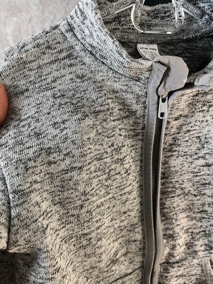 Erkek Çocuk Gri Fermuarlı Sweatshirt - Görsel 3