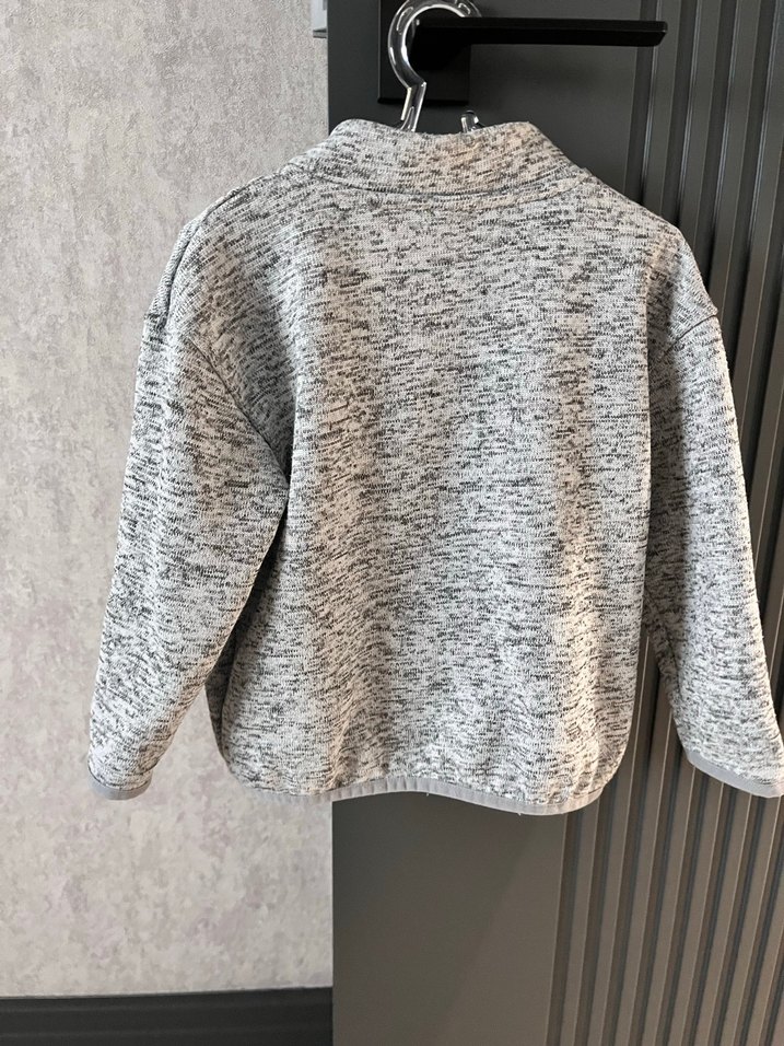 Erkek Çocuk Gri Fermuarlı Sweatshirt - Görsel 4