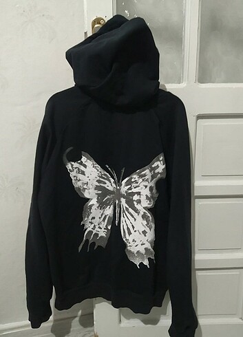 butterfly fermuarlı sweatshirt 