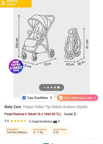 Baby Care Tripper Kabin Tipi Bebek Arabası Siyah - Görsel 5