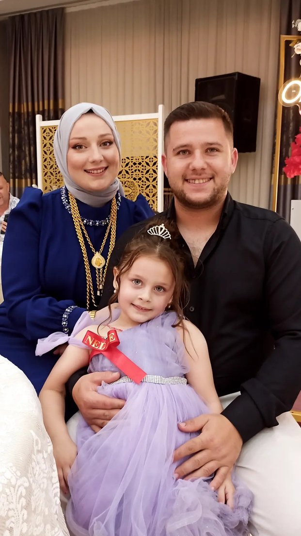 Mavi Uzun Drapeli Abiye Elbise - Görsel 5