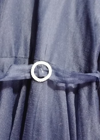 Zara Uzun Mavi Kemerli Bohem Elbise