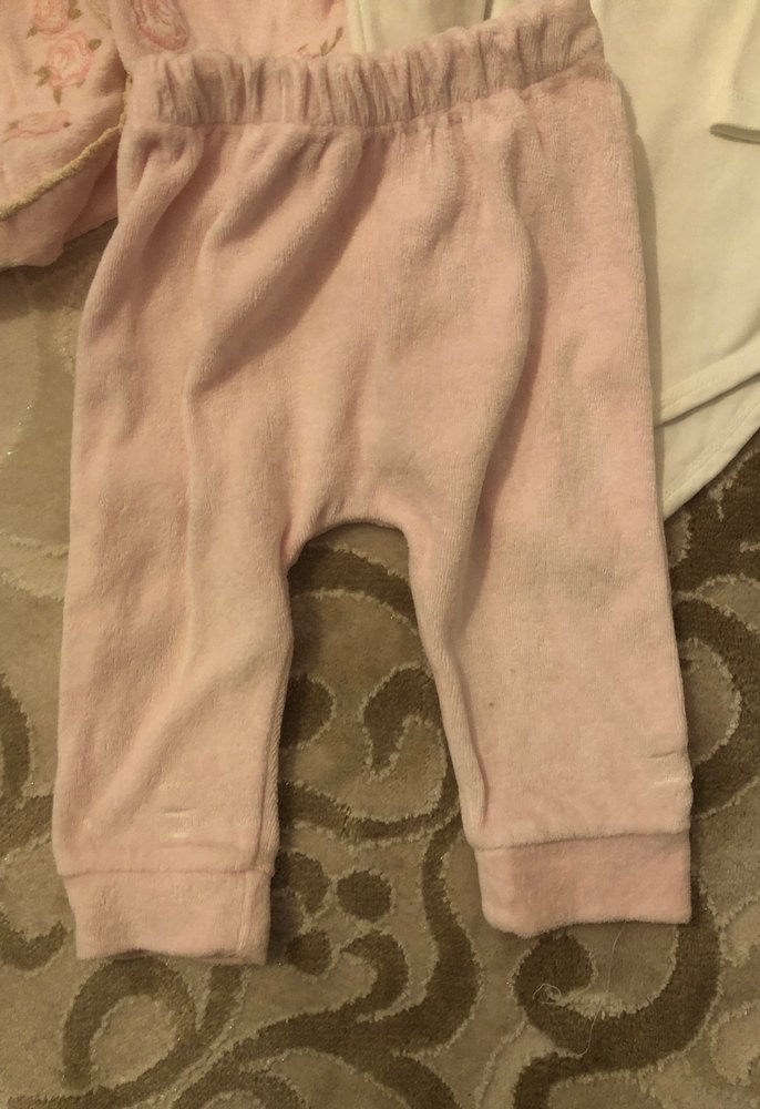 Pembe Dantelli Uzun Kollu Bebek Kız Takımı - Görsel 4