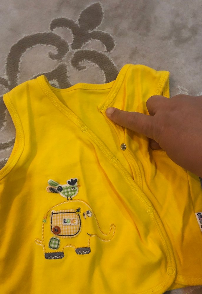 Kız Çocuk Düğmeli Triko Yelek - Görsel 5