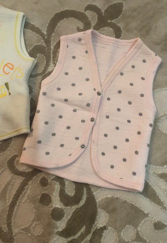Kız Çocuk Düğmeli Triko Yelek - Görsel 2