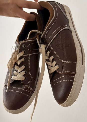 Kahverengi Parlak Bağcıklı Spor Ayakkabı - Görsel 7